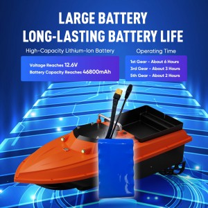 D80 Bait Boat, RC Bait Boat with 500m/546yards Remote Control, 4.4lbs Load Capacity, Dual Battery & Motor System for Long-Range Bait Deployment, Ideal for Fishing Enthusiasts