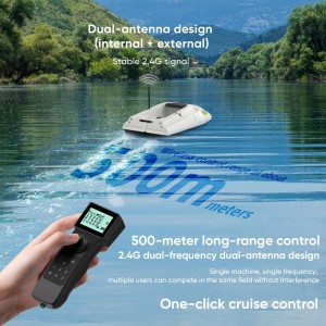 12V RC Fishing Bait Boat for Carp Fishing with GPS Auto Return, 3-Speed Gear, 15600mAh Batteries, Bottom Leak-Type Design, Low Battery Alarm, 100 GPS Points – Perfect for Bait and Hook Delivery