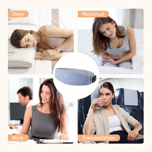 Zhilin ZL-HPB01 Portable Graphene Cordless EMS Pulse Heating Waist Back Pain Massage Heated Pad Belt, Electric Waist Belt Device,Far Infrared Wearable Heating Pad, Wrap Around Heating Pad with 3 Level Adjustable Temperature Control for Pain Relief, Suitable for Men Women