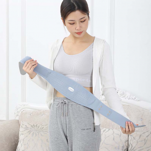 Zhilin ZL-HPB01 Portable Graphene Cordless EMS Pulse Heating Waist Back Pain Massage Heated Pad Belt, Electric Waist Belt Device,Far Infrared Wearable Heating Pad, Wrap Around Heating Pad with 3 Level Adjustable Temperature Control for Pain Relief, Suitable for Men Women