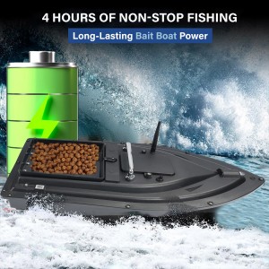 Bait Boat, RC Bait Boat with 500m/546yards Remote Control, 4.4lbs Load Capacity, Dual Battery & Motor System for Long-Range Bait Deployment, Ideal for Fishing Enthusiasts