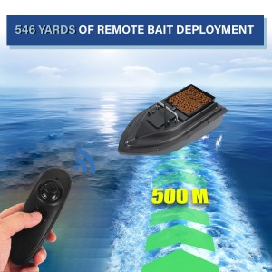 Bait Boat, RC Bait Boat with 500m/546yards Remote Control, 4.4lbs Load Capacity, Dual Battery & Motor System for Long-Range Bait Deployment, Ideal for Fishing Enthusiasts