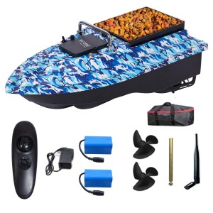 Bait Boat, RC Bait Boat with 500m/546yards Remote Control, 2kg/4.4lbs Load Capacity, Dual Battery & Motor System for Long-Range Bait Deployment, Ideal for Fishing Enthusiasts