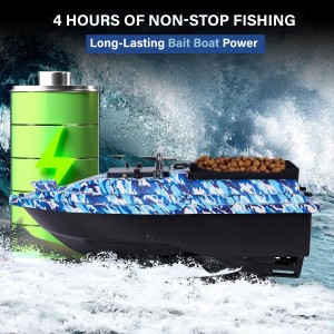 Bait Boat, RC Bait Boat with 500m/546yards Remote Control, 2kg/4.4lbs Load Capacity, Dual Battery & Motor System for Long-Range Bait Deployment, Ideal for Fishing Enthusiasts
