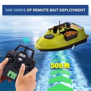 Bait Boat, GPS RC Bait Boat with 500m/546yards Remote Control, 4.4lbs Load Capacity, Dual Battery & Motor System for Long-Range Bait Deployment, Ideal for Fishing Enthusiasts
