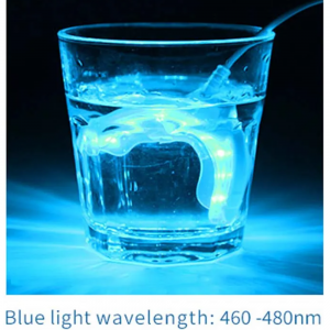 ZL-PRT03 Teeth Whitening Accelerator Light, 16x More Powerful Blue LED Light, Mouth Tray Teeth Whitening Enhancer Light Trays Connected with iPhone/ Micro-USB Android/ USB for Home Use