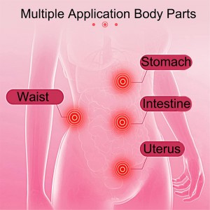 Zhilin ZL-MM01 휴대용 무선 난방 패드, 월경 난방 패드 6가지 열 수준 및 6가지 진동 마사지 모드가 있는 무선 기간 경련, 빠른 난방 배꼽 랩 벨트, 여성과 소녀를 위한 휴대용 허리 또는 배꼽 통증 완화 빠른 난방 패드