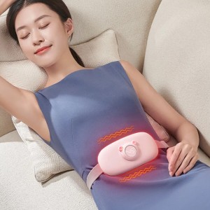 Zhilin ZL-MM01 Tragbares kabelloses Heizkissen, Menstruations-Heizkissen, kabelloser Periodenkrampf mit 6 Wärmestufen und 6 Vibrationsmassagemodi, schnell heizender Bauchwickelgürtel, tragbares Rücken- oder Bauchschmerzlinderung, schnelles Heizkissen für Frauen und Mädchen