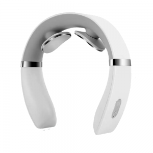 Zhilin ZL-NM01 颈部按摩器，用于缓解疼痛的电动颈部按摩器，智能无线颈部淋巴按摩加热女士男士礼品，10 种模式 15 级无绳