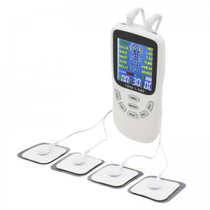 ZL-TED01 Unità TENS EMS a doppio canale 12 modalità Stimolatore muscolare per terapia antidolorifica, massaggiatore elettronico a impulsi Massaggiatore muscolare con 4 cuscinetti