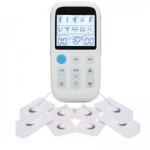 ZL-TED03 Four Channels Multi-functional Low frequency Tens therapy Device Promote Blood Circulation Physical therapy Equipments,24 Modes Muscle Stimulator for Pain Relief Therapy, Electronic Pulse Massager Muscle Massager with 8 Pads