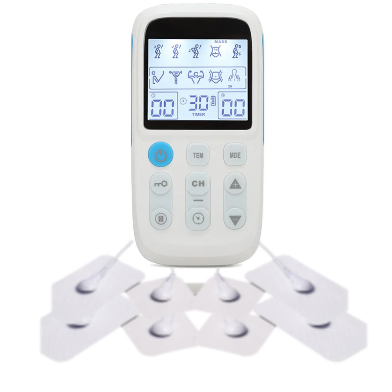 ZL-TED03 Four Channels Multi-functional Low frequency Tens therapy Device Promote Blood Circulation Physical therapy Equipments,24 Modes Muscle Stimulator for Pain Relief Therapy, Electronic Pulse Massager Muscle Massager with 8 Pads Featured Image